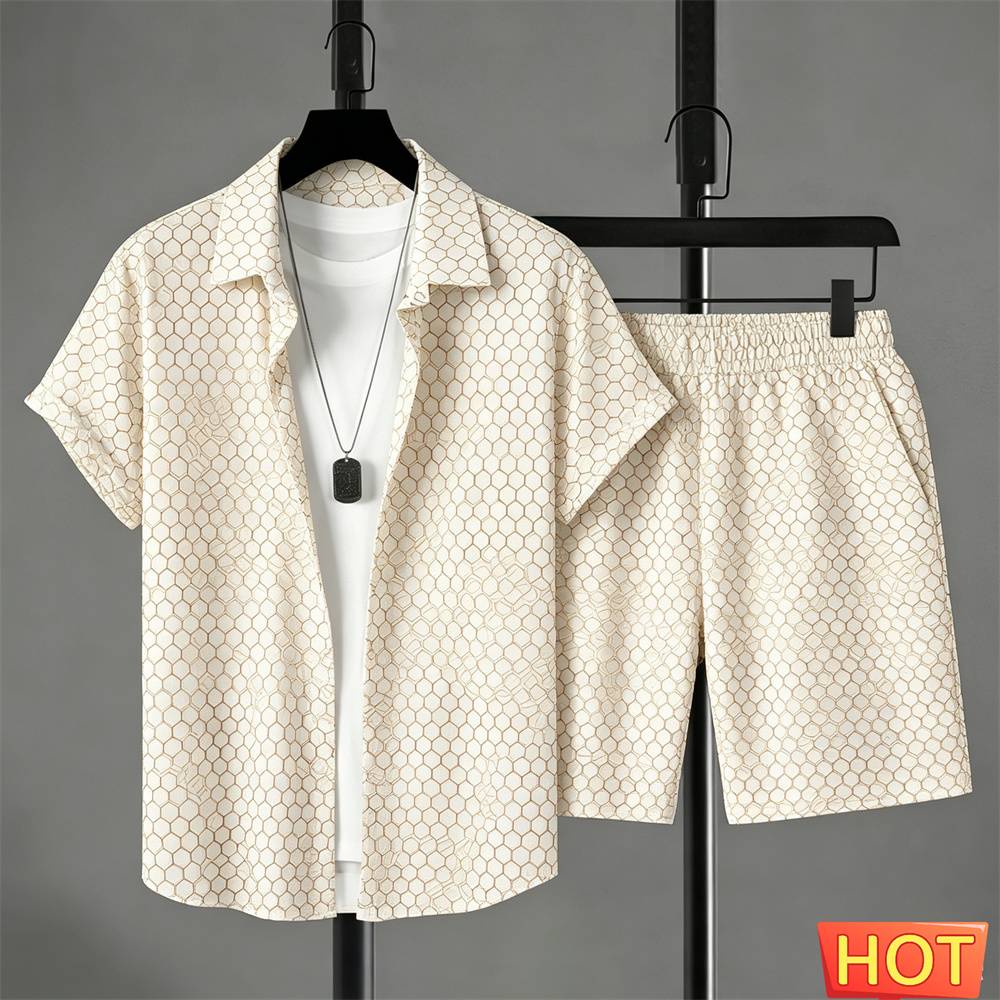 Men'S Fashion Course - Summer Outfits Man Shirt Set Gradient
