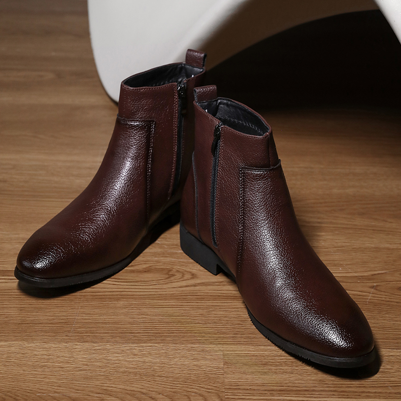 Chelsea Boots Men - Business Casual Men's Soft Leather Ankle
