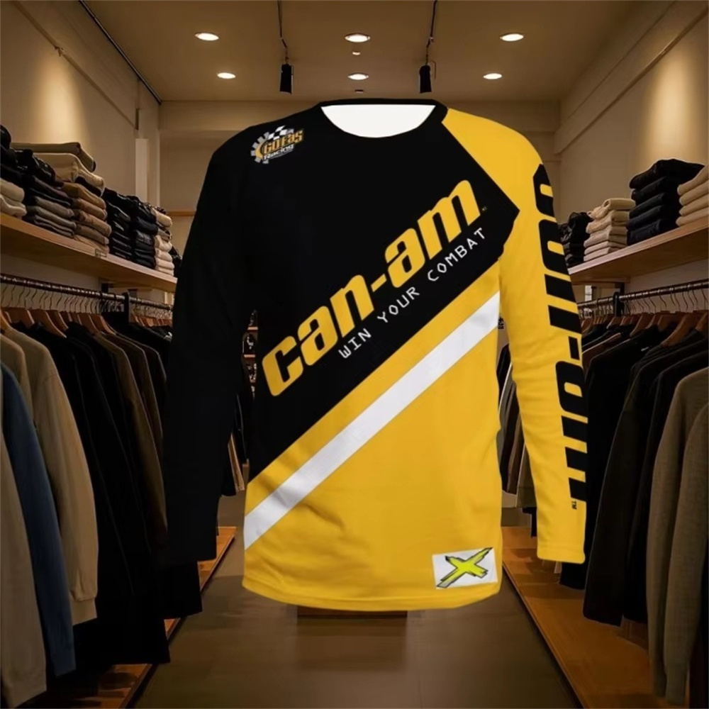 Men'S Fashion Course - Motorcycle Racing Long Sleeve Round Neck