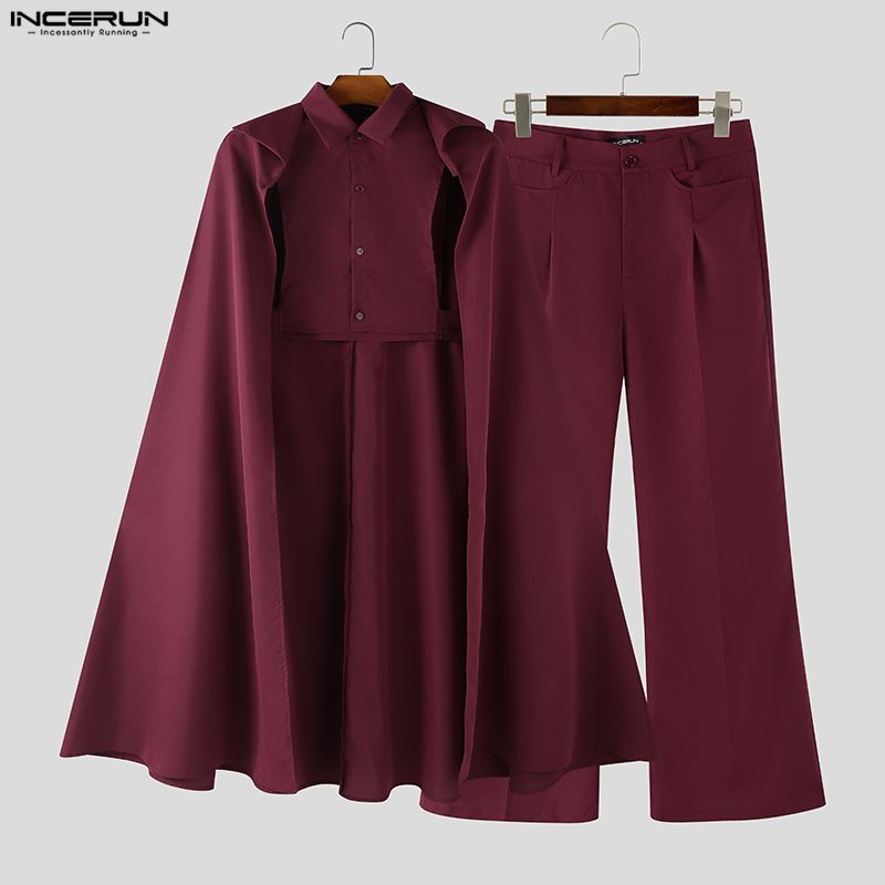 INCERUN Men Sets Solid Color L - Mens Fashion Suits recension och pris