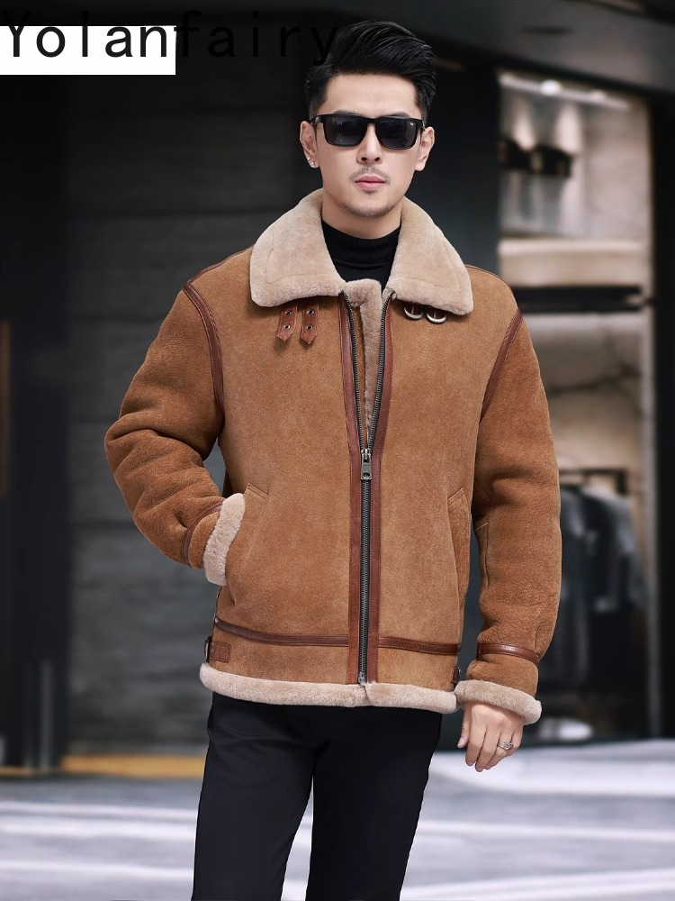 YOLANFAIRY High Quality Real S - Men'S Fashion Zipper Jacket recension och pris