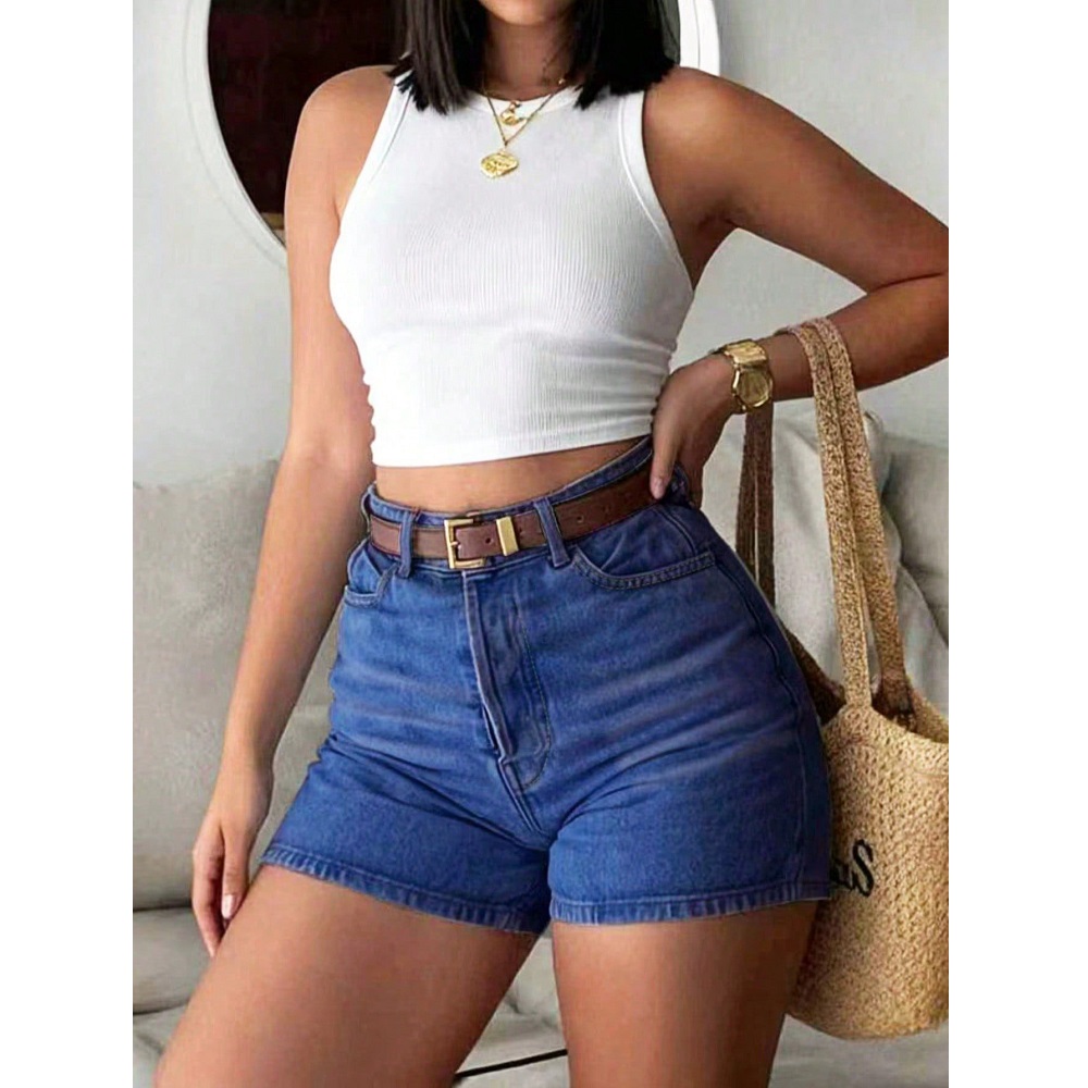 Women Summer Denim Shorts High - Skinny Jeans Ripped recension och pris