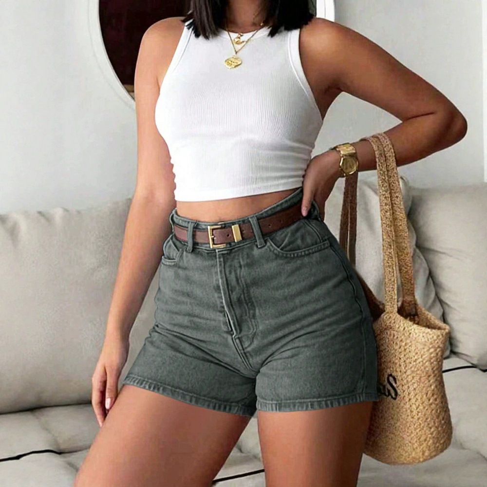 Women Summer Denim Shorts High - Skinny Jeans Ripped recension och pris