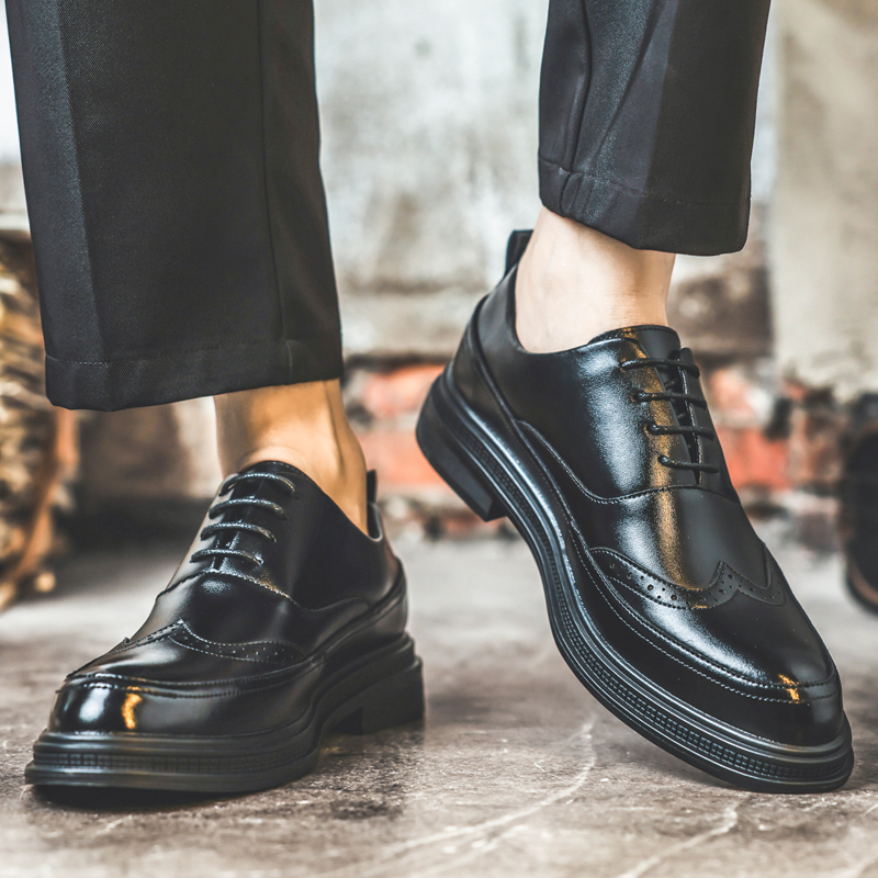 Men's Height Increasing Leathe - Oxford Shoes Brogue recension och pris