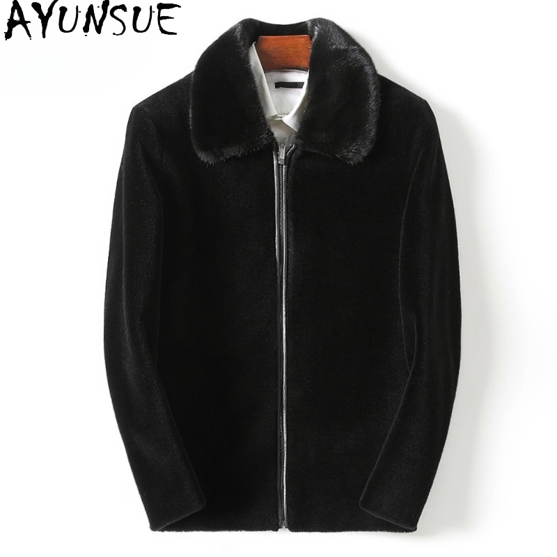 AYUNSUE Casual 100% Wool Coats - Men'S Fashion Zipper Jacket recension och pris