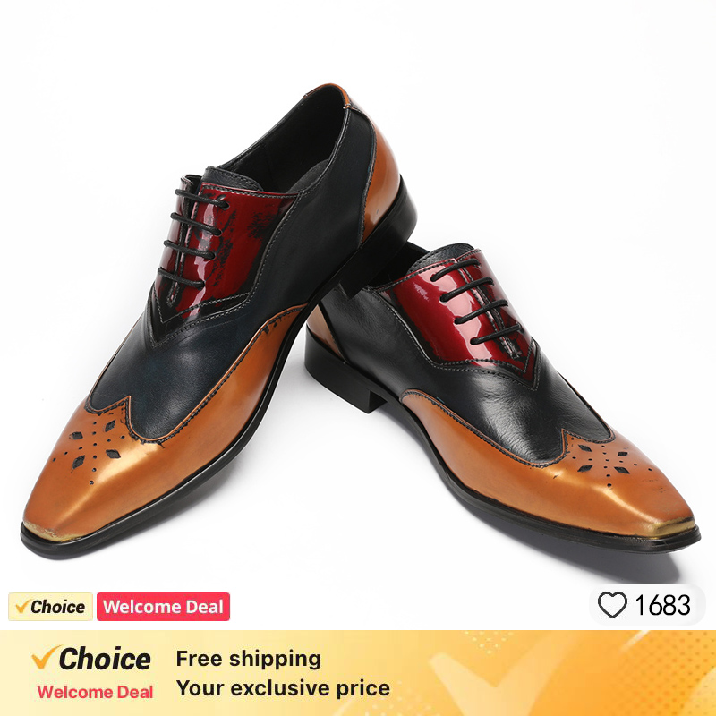 LUXURY MEN'S OXFORD SHOES BLAC - Oxford Shoes Brogue recension och pris