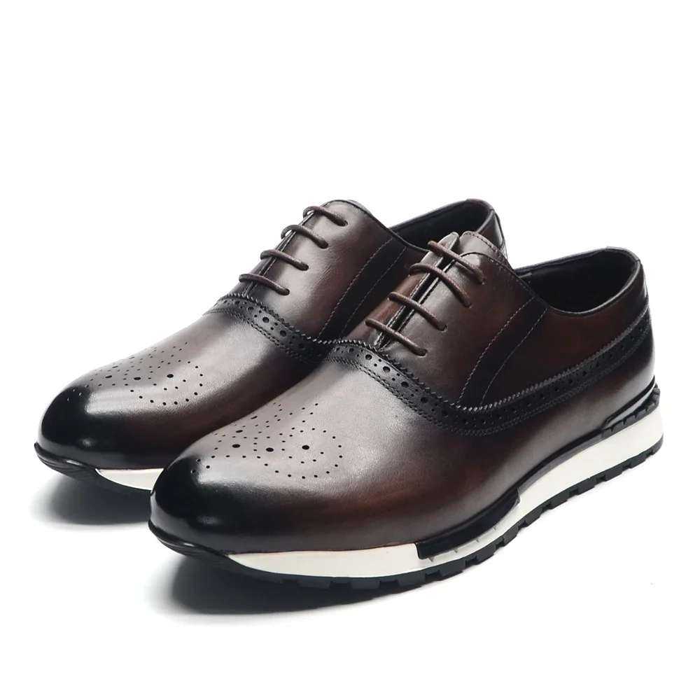 10 Colors Handmade Genuine Lea - Oxford Shoes Brogue recension och pris
