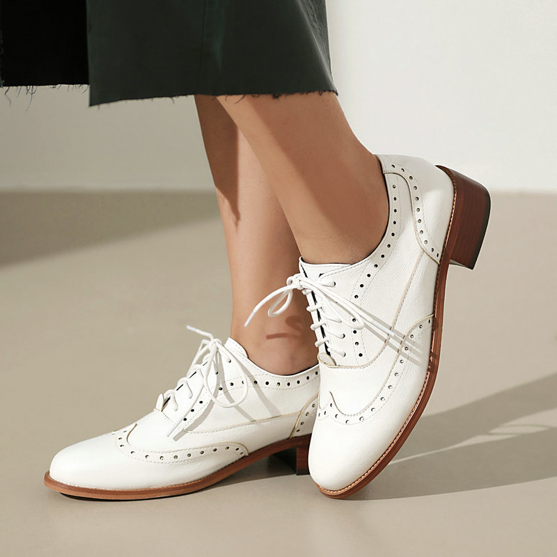 Brogue Oxford Shoes Women Lace - Oxford Shoes Brogue recension och pris