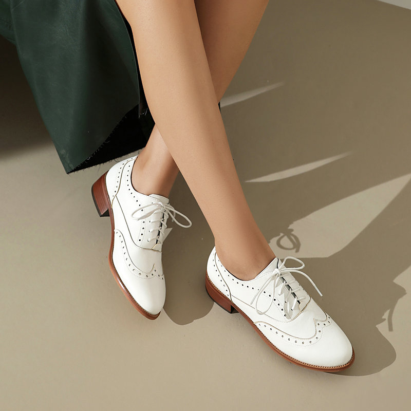 Brogue Oxford Shoes Women Lace - Oxford Shoes Brogue recension och pris