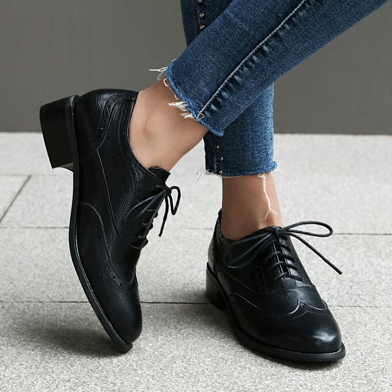 Brogue Oxford Shoes Women Lace - Oxford Shoes Brogue recension och pris