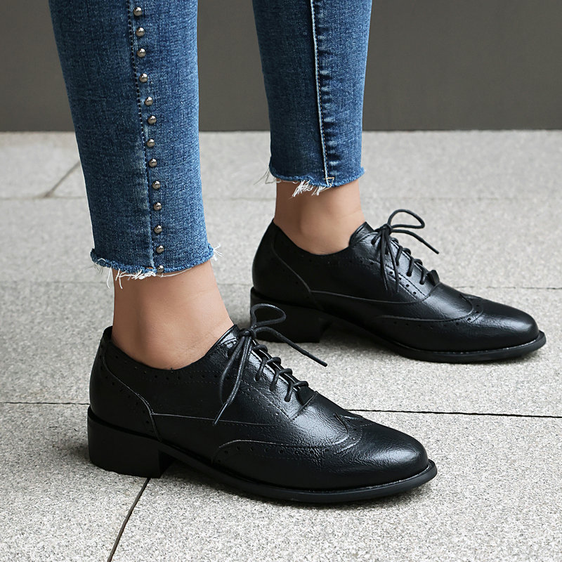 Brogue Oxford Shoes Women Lace - Oxford Shoes Brogue recension och pris
