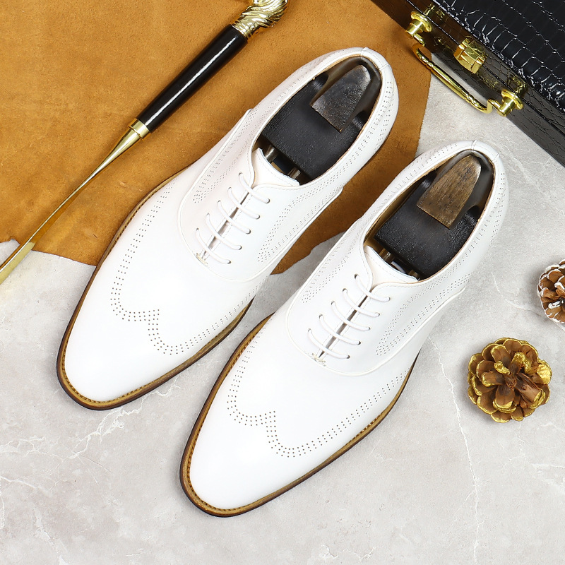 White Concise Wear-Resistant G - Oxford Shoes Brogue recension och pris