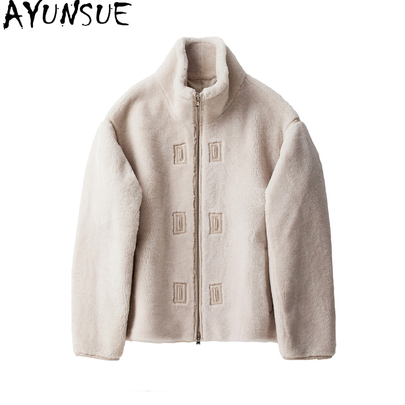 AYUNSUE Natural Merino Sheep S - Men'S Fashion Zipper Jacket recension och pris