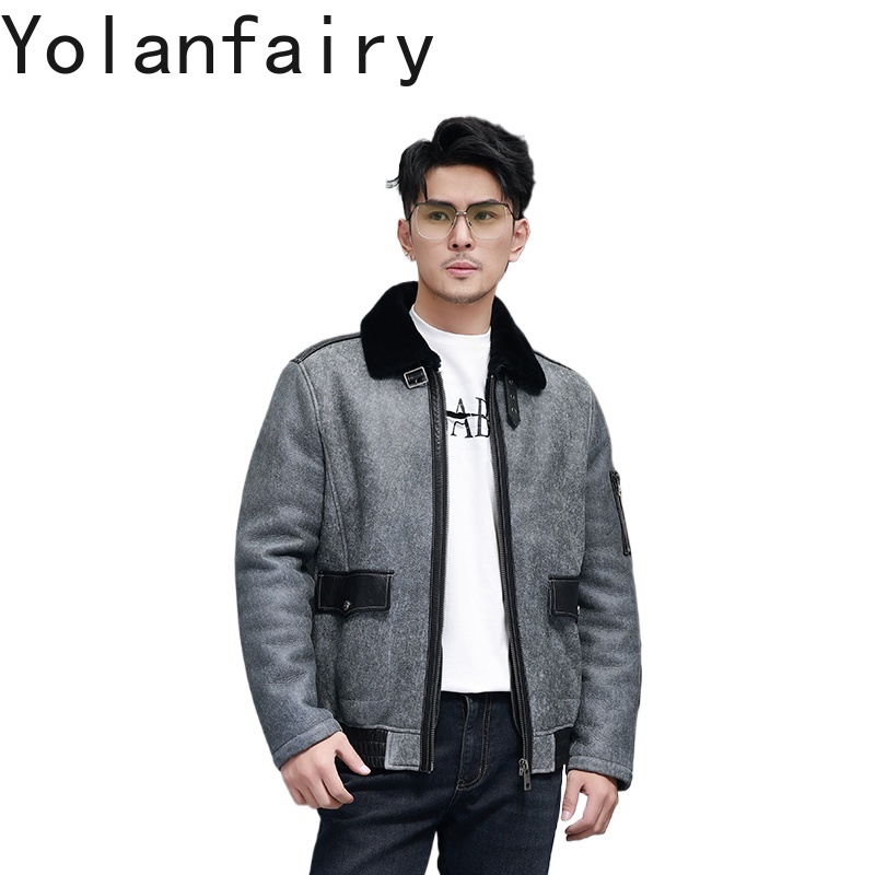YOLANFAIRY Short Natural Fur C - Men'S Fashion Zipper Jacket recension och pris