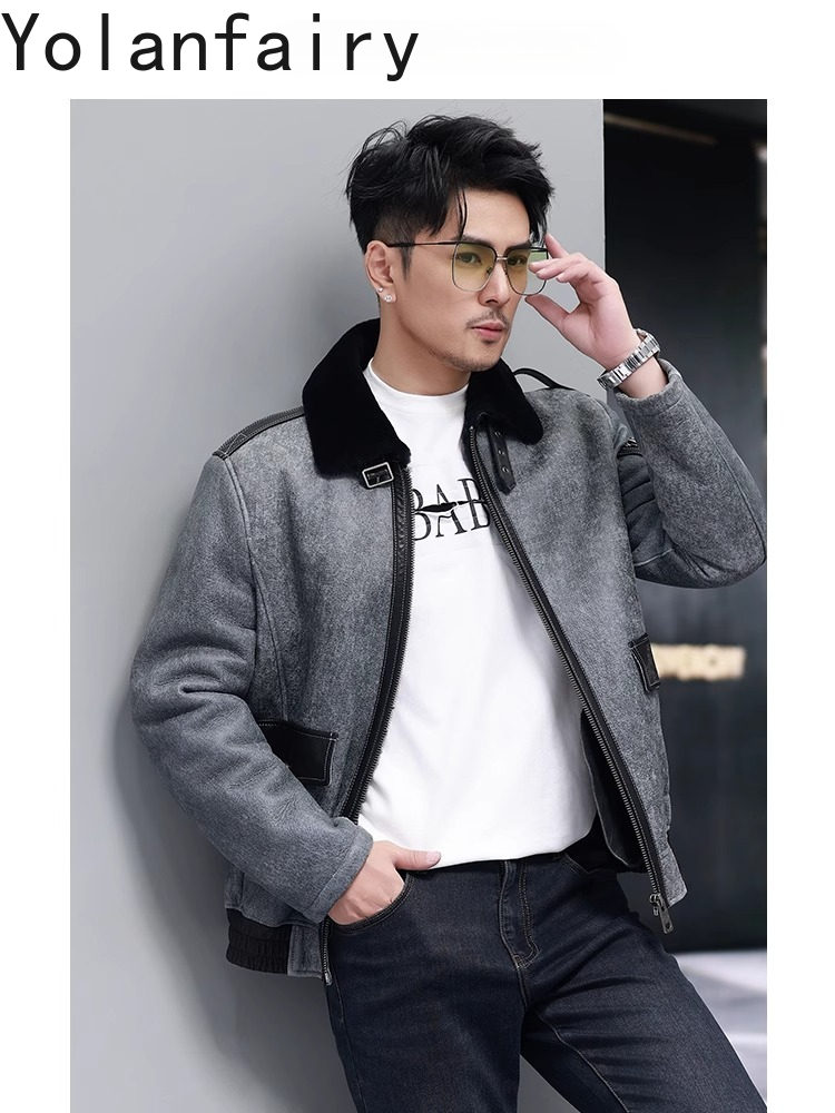 YOLANFAIRY Short Natural Fur C - Men'S Fashion Zipper Jacket recension och pris