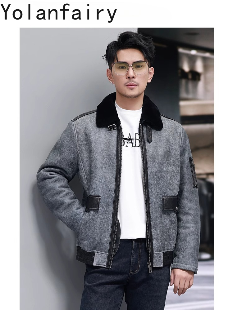 YOLANFAIRY Short Natural Fur C - Men'S Fashion Zipper Jacket recension och pris