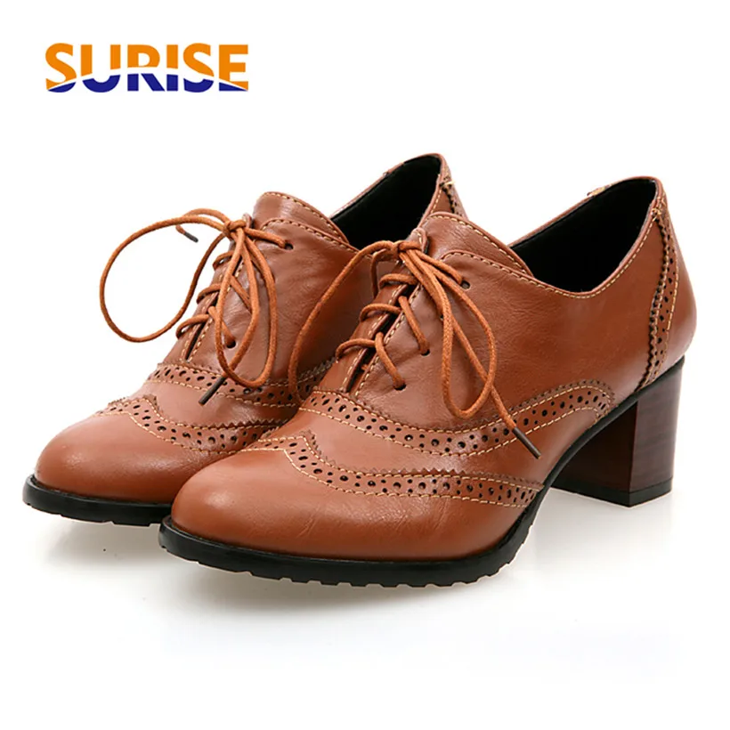 British Women Oxfords High Blo - Oxford Shoes Brogue recension och pris