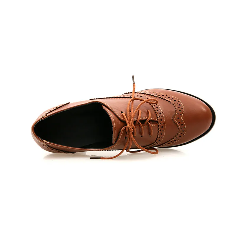British Women Oxfords High Blo - Oxford Shoes Brogue recension och pris
