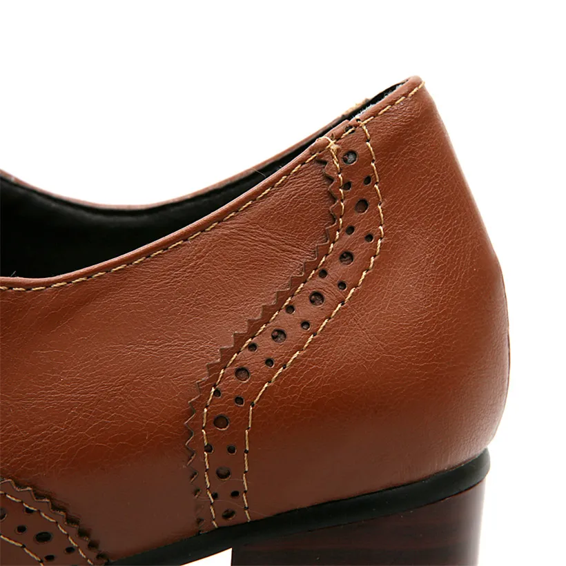 British Women Oxfords High Blo - Oxford Shoes Brogue recension och pris