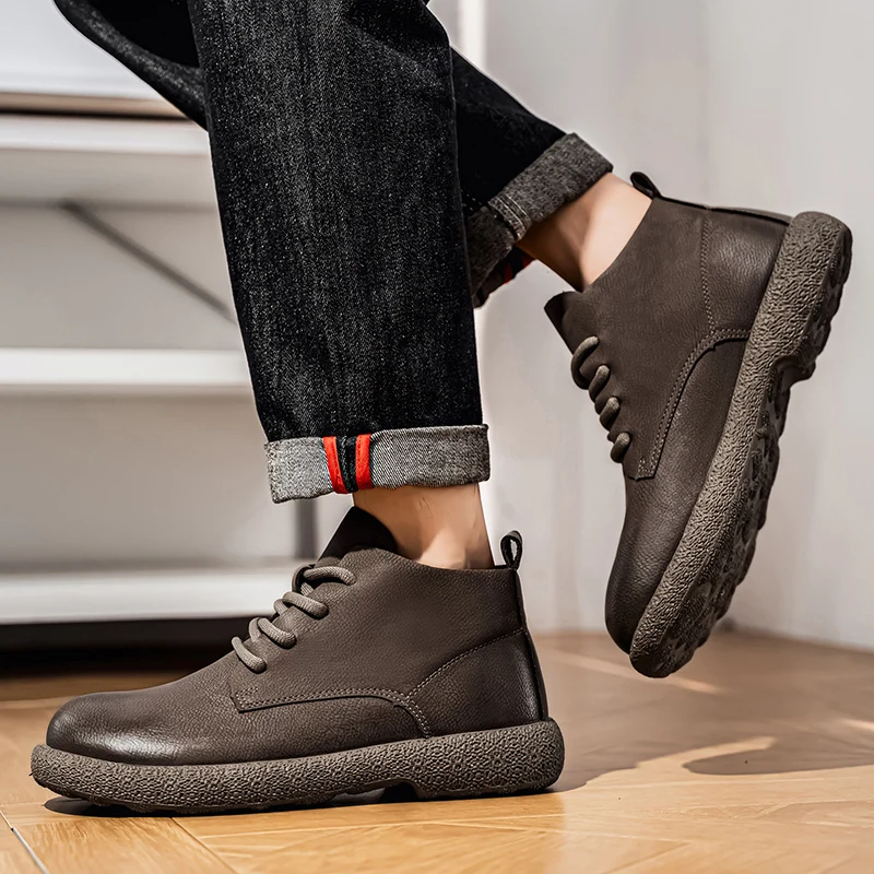Men Ankle Boots Brown Short Bo - Chelsea Boots Men recension och pris