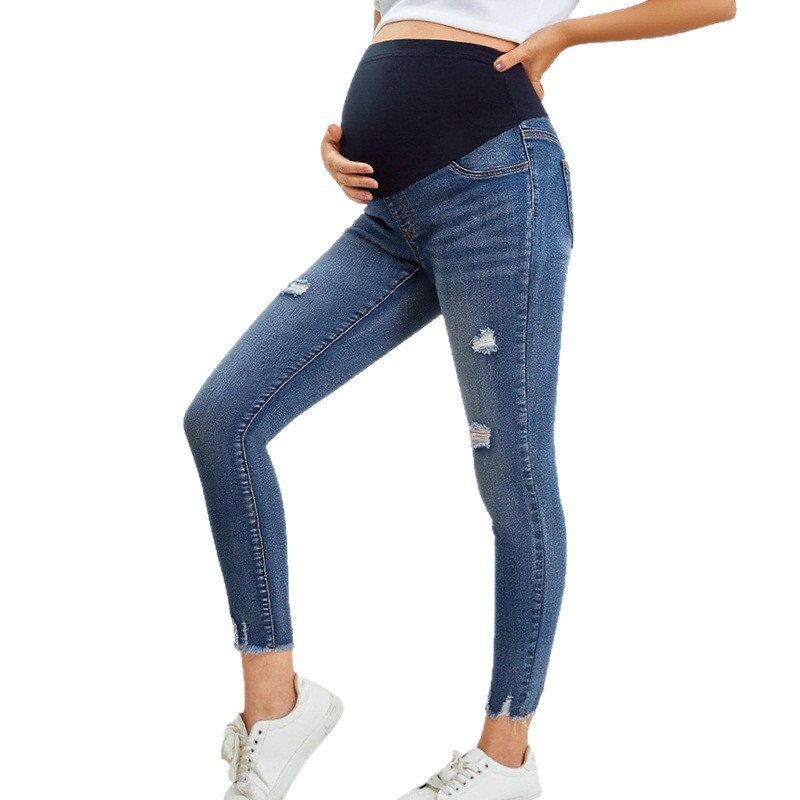 Pregnant Women Casual Tight De - Skinny Jeans Ripped recension och pris