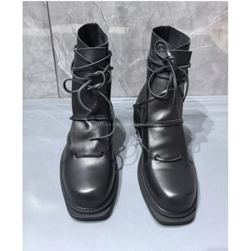 Black Genuine Leather Square T - Chelsea Boots Men recension och pris