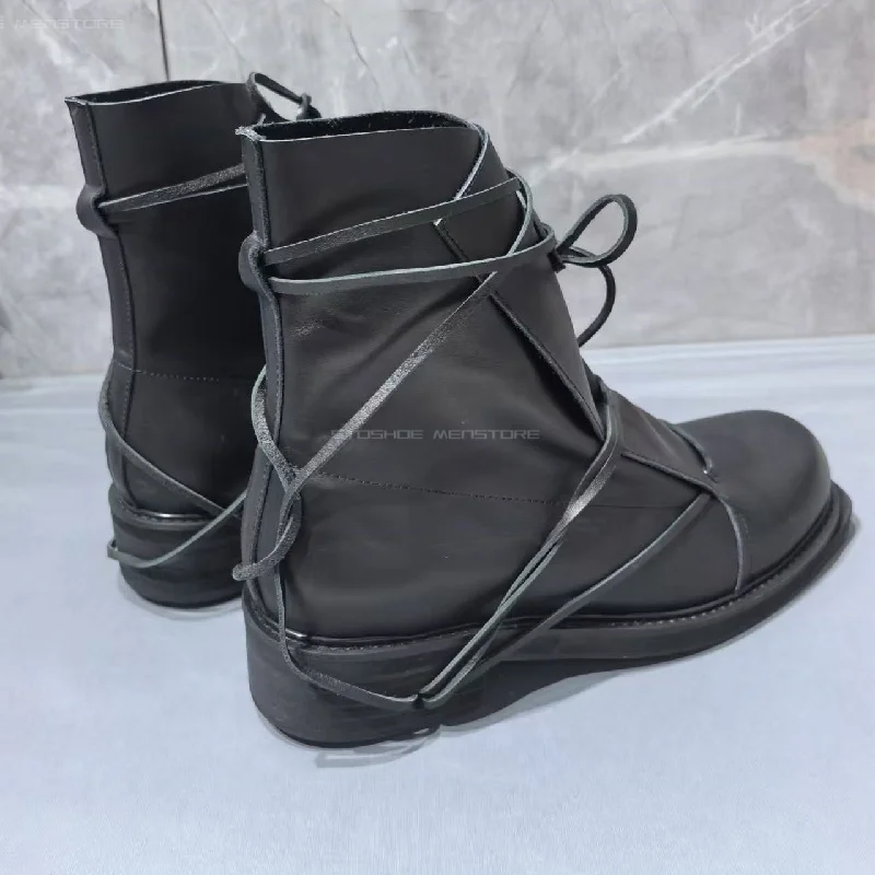 Black Genuine Leather Square T - Chelsea Boots Men recension och pris