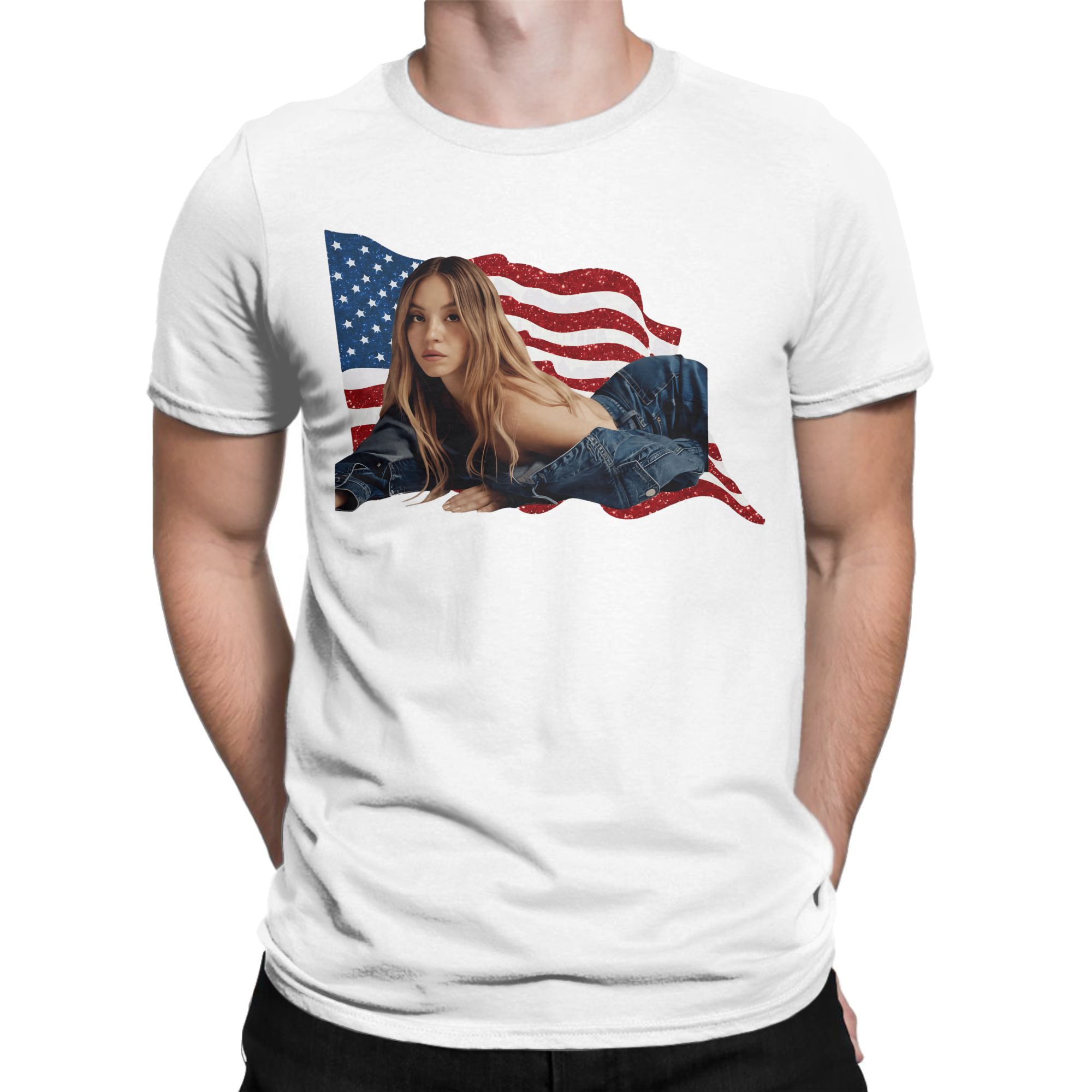 Sydney Sweeney Cotton T Shirt  - Men'S Fashion Sydney recension och pris