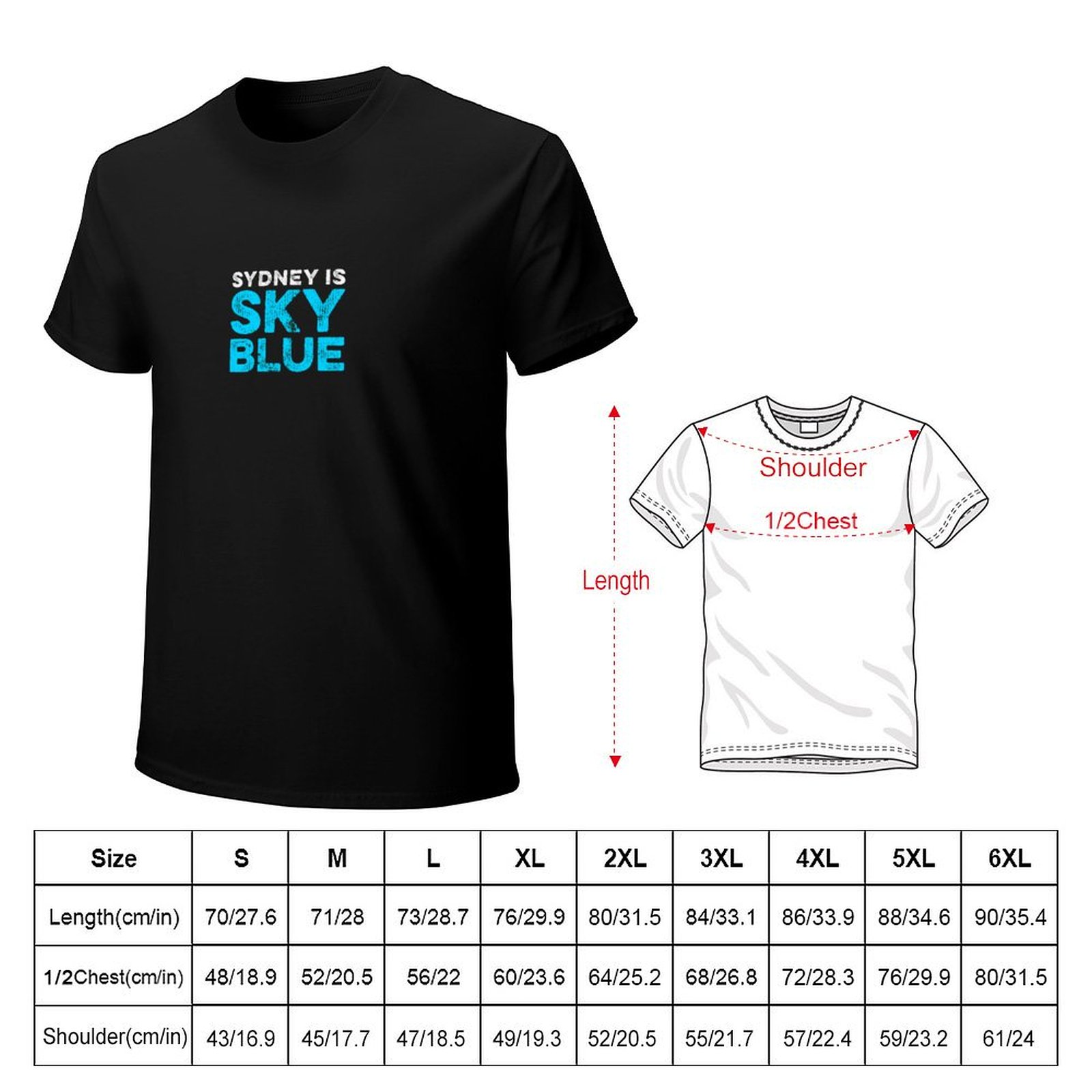 Sydney is sky blue T-Shirt Sum - Men'S Fashion Sydney recension och pris