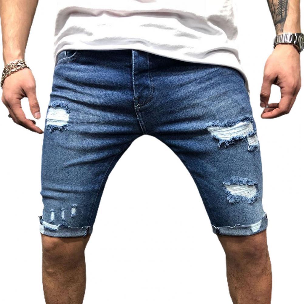 Men Short Jeans Denim Tight Sh - Skinny Jeans Ripped recension och pris
