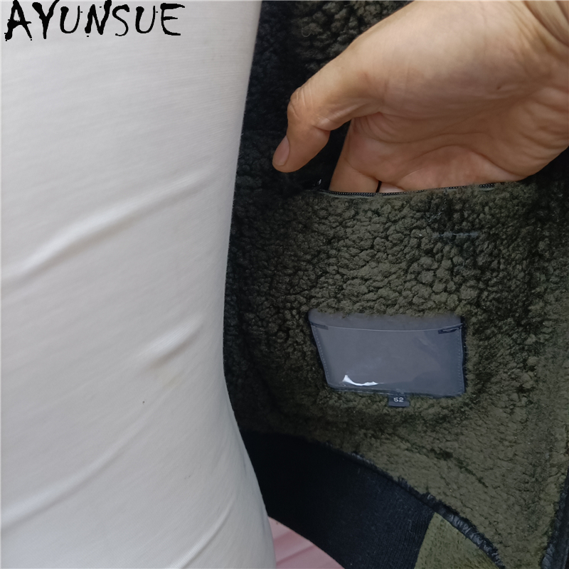 AYUNSUE Warm Natural Fur Coat  - Men'S Fashion Zipper Jacket recension och pris