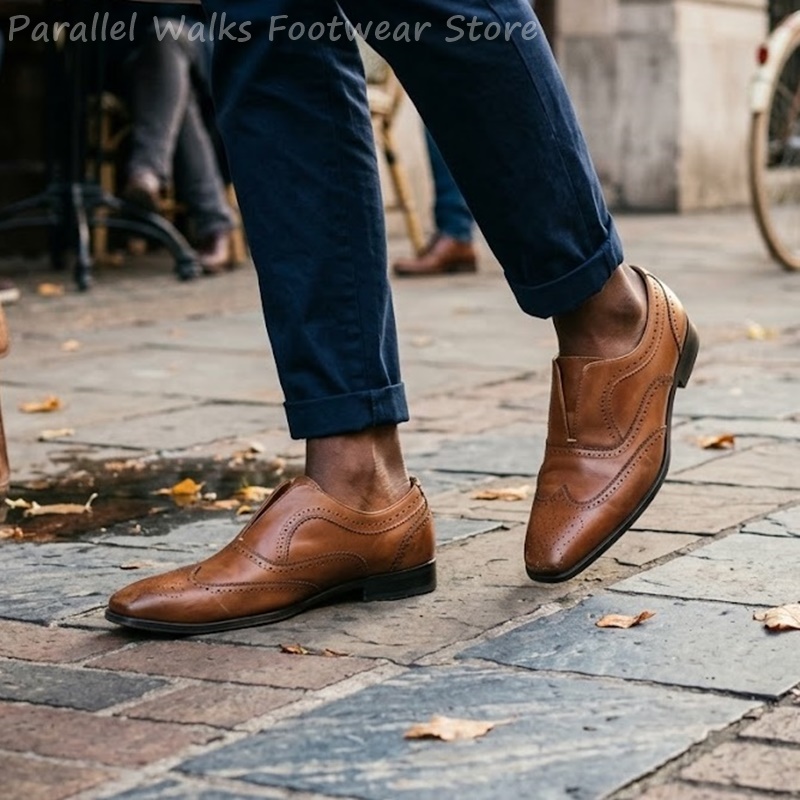Mens Brown Leather Brogue Shoe - Oxford Shoes Brogue recension och pris