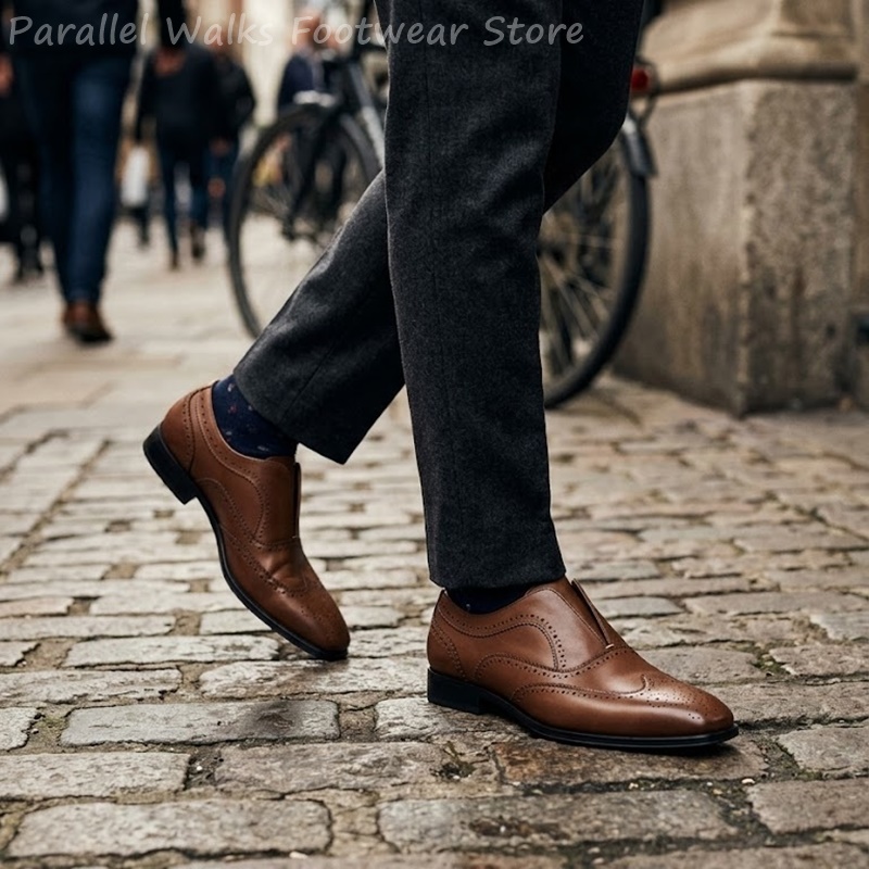 Mens Brown Leather Brogue Shoe - Oxford Shoes Brogue recension och pris