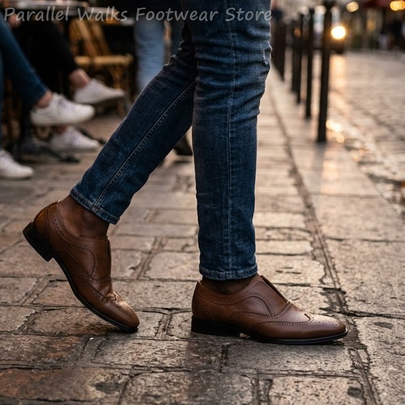 Mens Brown Leather Brogue Shoe - Oxford Shoes Brogue recension och pris