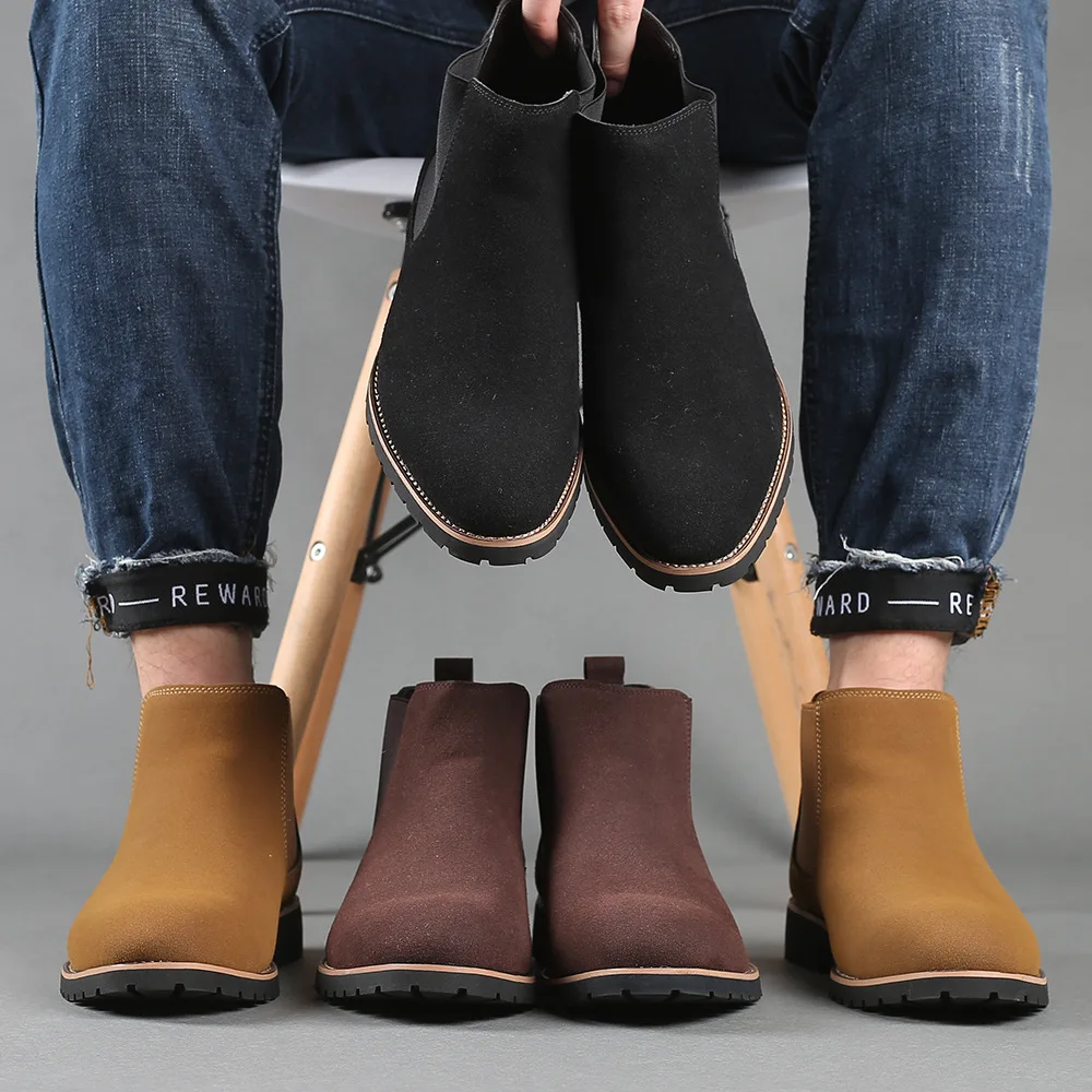 Men Ankle Boots British Style  - Chelsea Boots Men recension och pris
