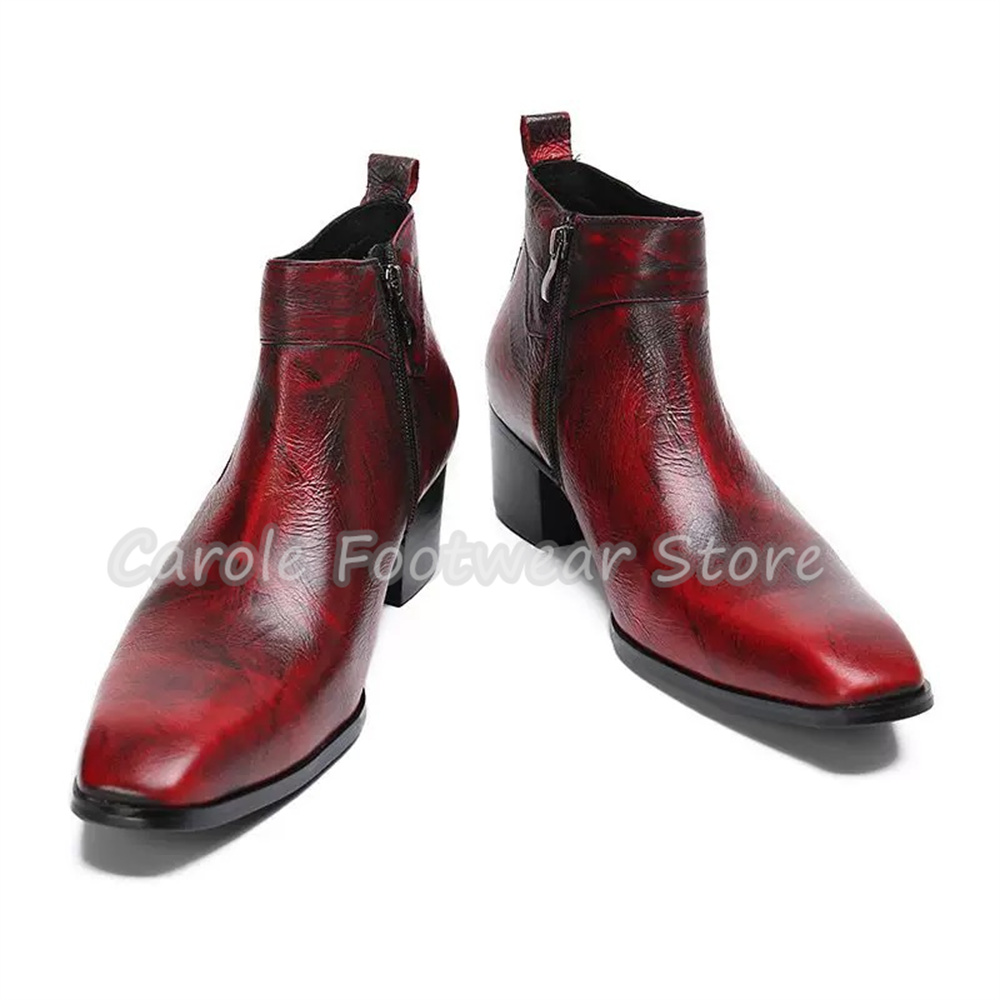 Vintage Square Toe Genuine Lea - Chelsea Boots Men recension och pris