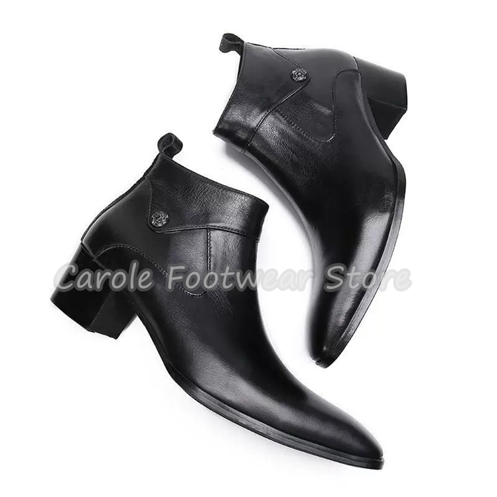 Vintage Square Toe Genuine Lea - Chelsea Boots Men recension och pris