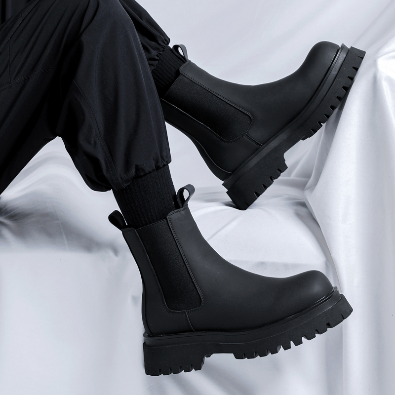2026 Platform Black High Top B - Chelsea Boots Men recension och pris