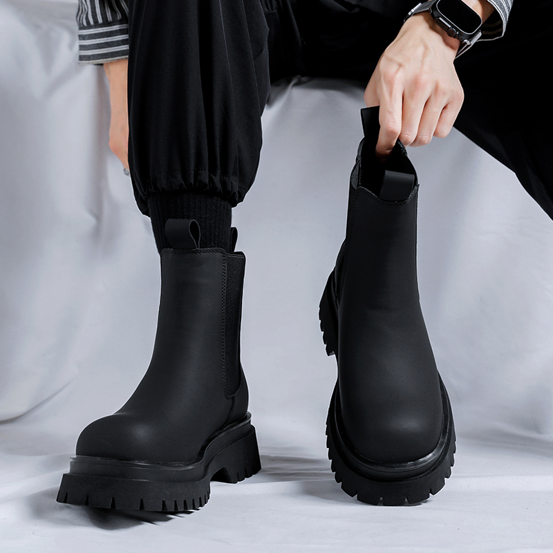 2026 Platform Black High Top B - Chelsea Boots Men recension och pris