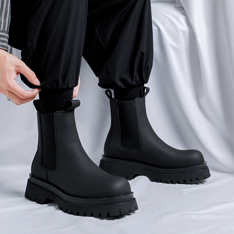 2026 Platform Black High Top B - Chelsea Boots Men recension och pris