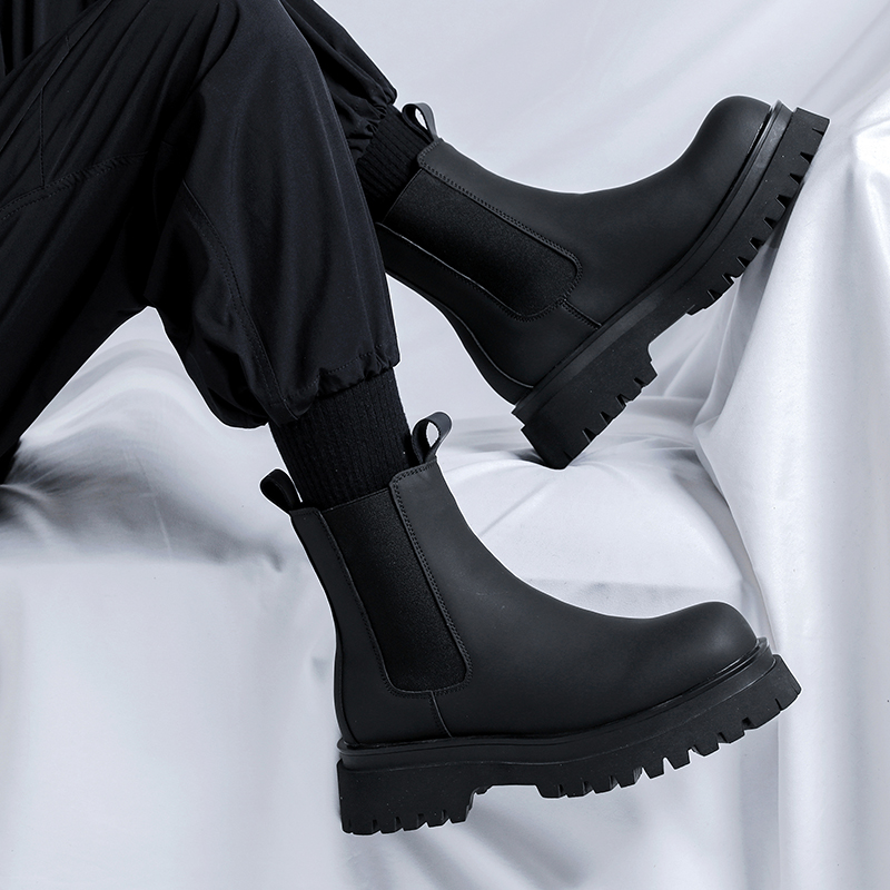 2026 Platform Black High Top B - Chelsea Boots Men recension och pris